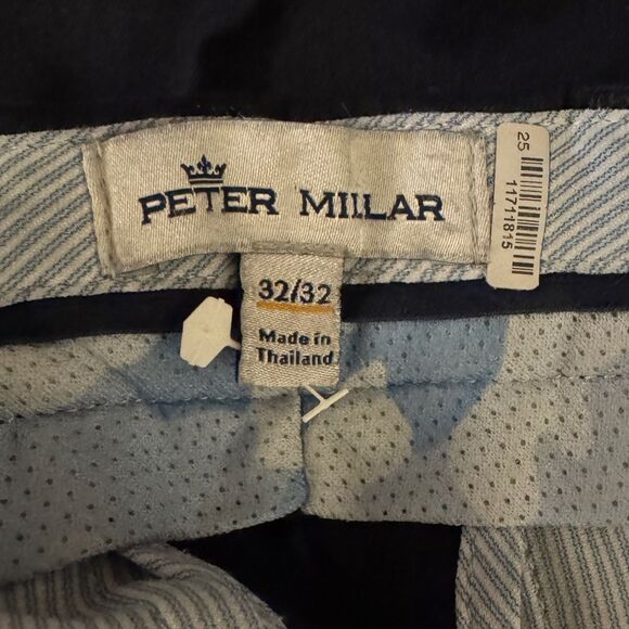 PETER MILLAR Highland Performance Chino Pants Navy Mens 32X32 MF19EB50FB - Picture 5 of 6